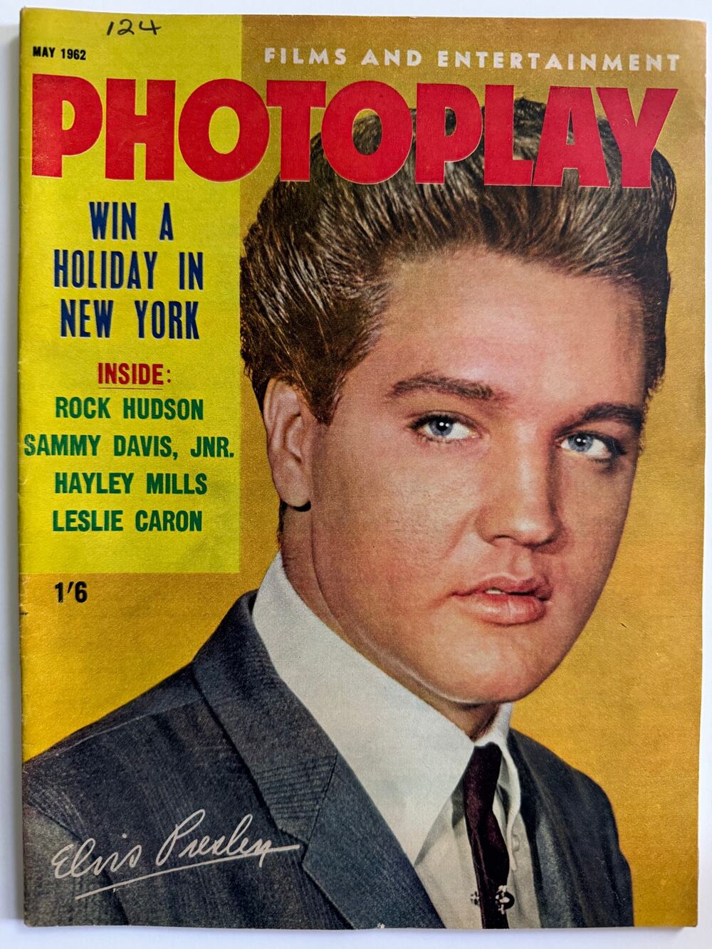 RARE UK 1962 Photoplay Elvis Presley Magazine, The King, Graceland Hollywood TCB